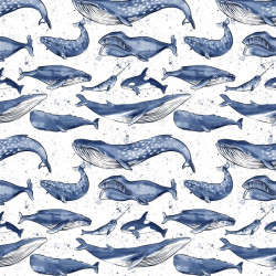 Bio Jersey Lillestoff - Whales